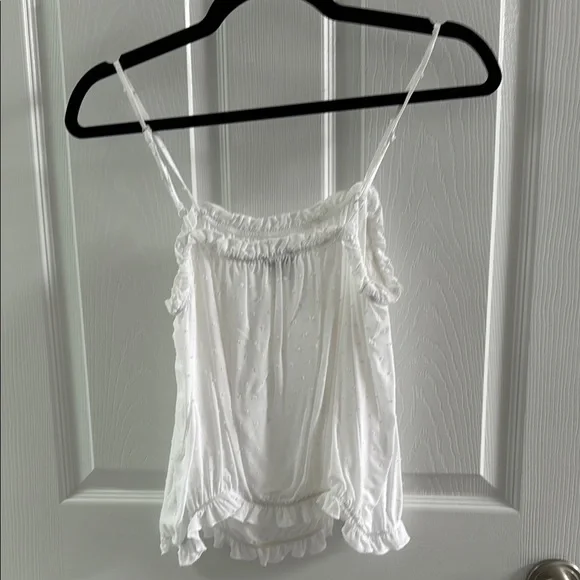 Express White Relaxed Ruffled Camisole - Picture 7 of 11